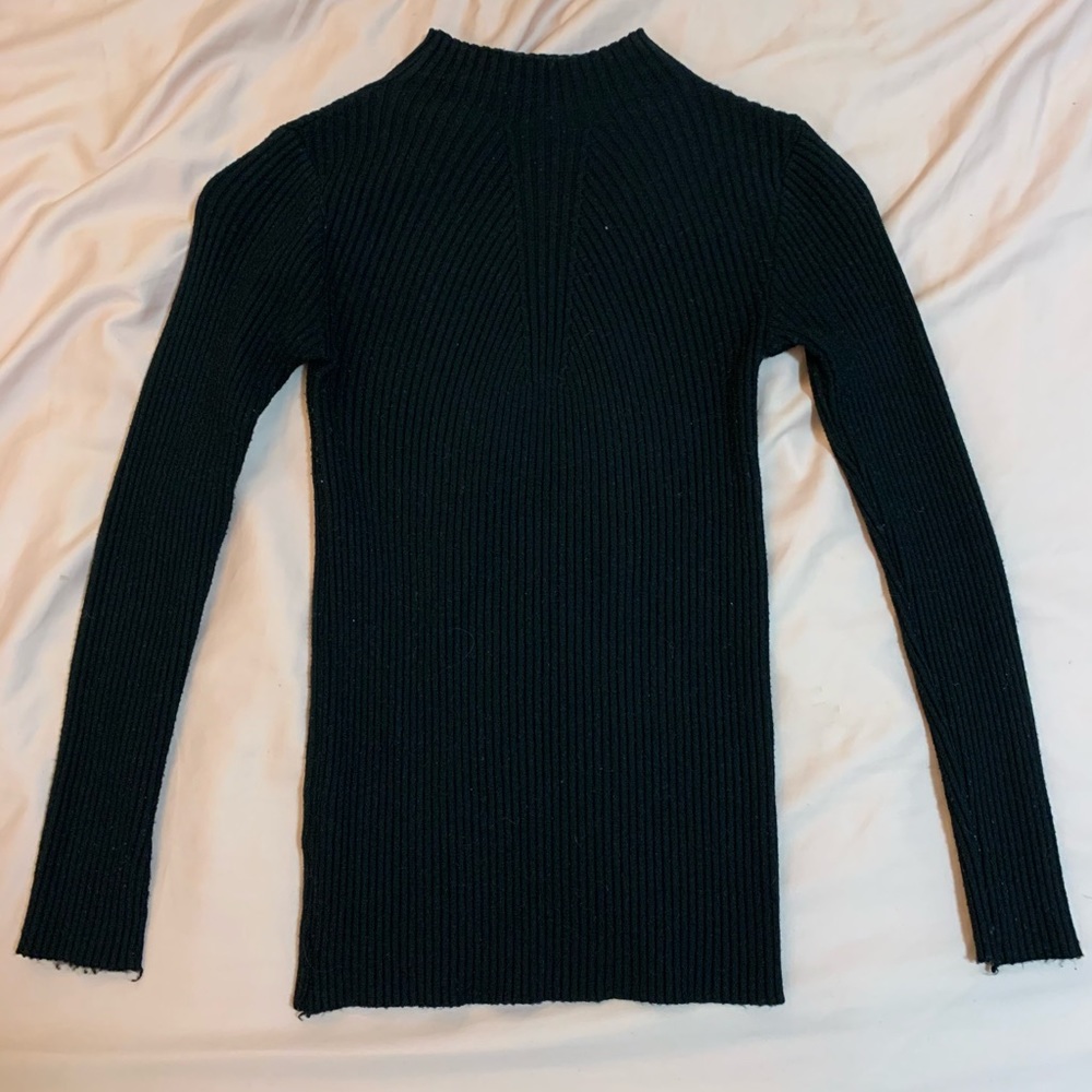 Black turtle neck sweater